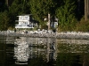 cottage and hot tub deck from a little kayak